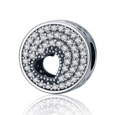 Charms Serce w Blasku Cyrkonii – Srebro 925