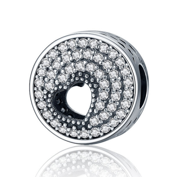 Charms Serce w Blasku Cyrkonii