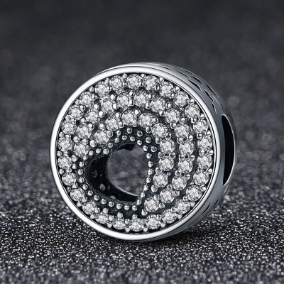 Charms Serce w Blasku Cyrkonii – Srebro 925