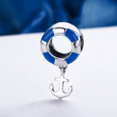 Charms Kotwica z Kołem Ratunkowym – Srebro 925