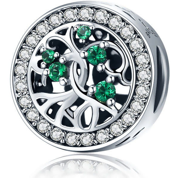 Charms Drzewo Życia z Zielonymi Cyrkoniami