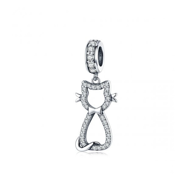 Zawieszka Elegancki Kot z Cyrkoniami