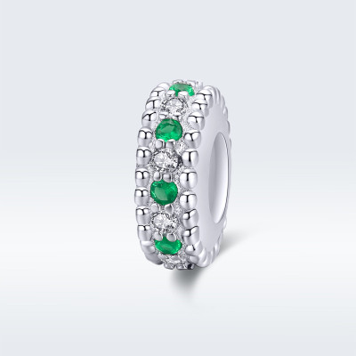 Charms Zielony Blask Elegancji – Srebro 925, Cyrkonie