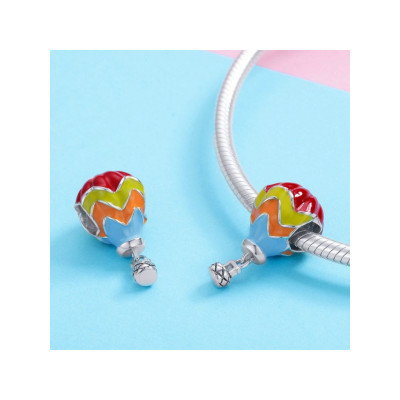 Charms Balon na Gorące Powietrze – Srebro 925, Emalia