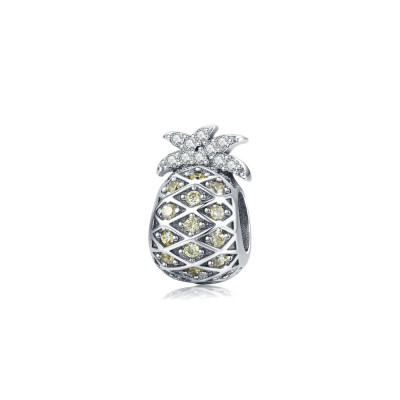 Charms Ananas z Cyrkoniami – Srebro 925, Tropikalny Design