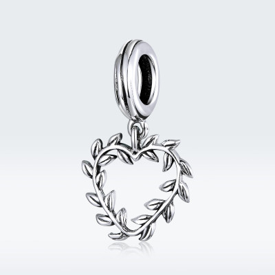 Zawieszka Serce z Gałązkami – Srebro 925, Elegancki Symbol Miłości