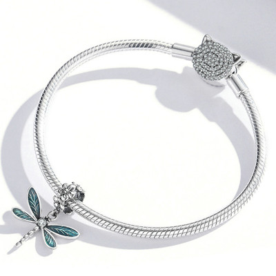 Zawieszka Ważka z Cyrkoniami – Srebro 925, Emalia