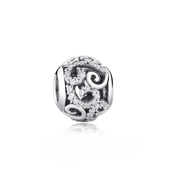 Charms Ażurowy Wzór z Cyrkoniami