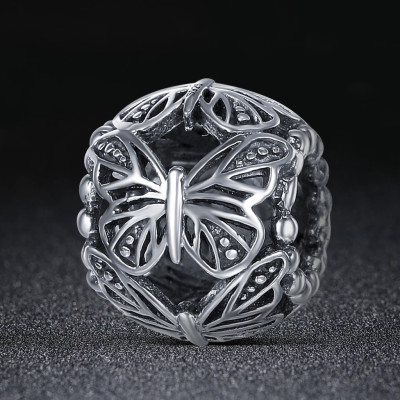 Charms Ażurowe Motyle – Srebro 925 Symbol Wolności