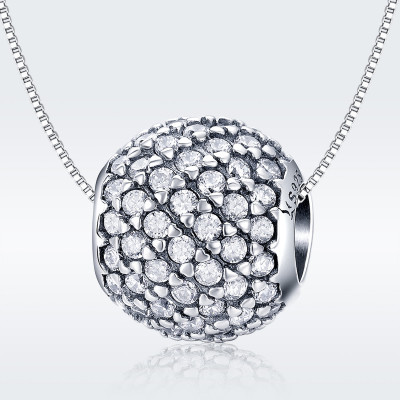 Charms Kula z Cyrkoniami – Srebro 925 Elegancki Blask