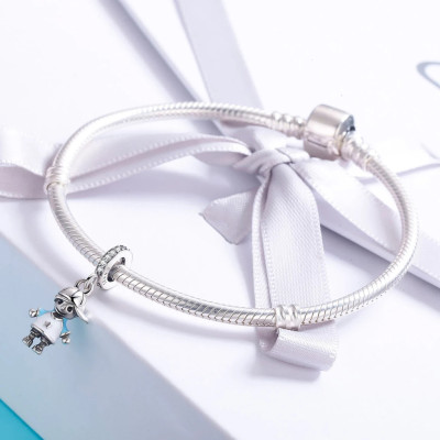 Zawieszka Chłopiec w Czapce – Srebro 925 Emalia