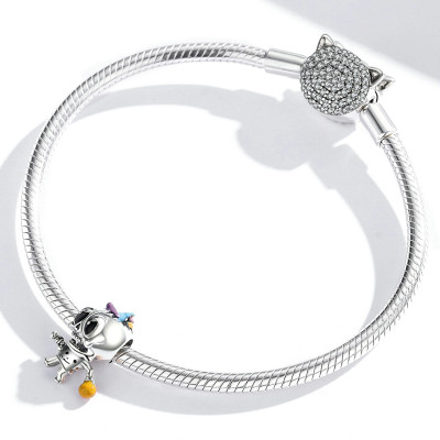 Charms Kolorowy Szkielet – Srebro 925 Emalia