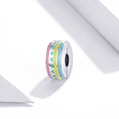 Charms Kolorowy Klips Geometryczny – Srebro 925