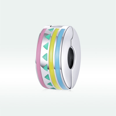 Charms Kolorowy Klips Geometryczny – Srebro 925
