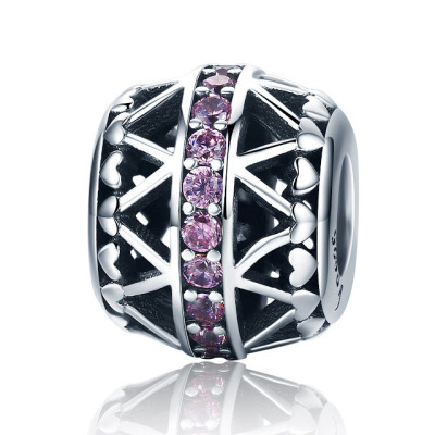 Charms ażurowy z sercem