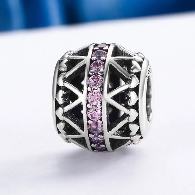 Charms ażurowy z sercem