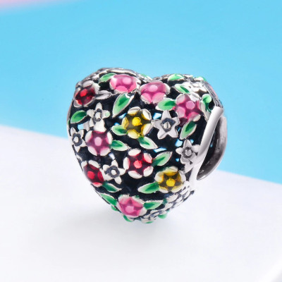 Charms kolorowe kwiatki